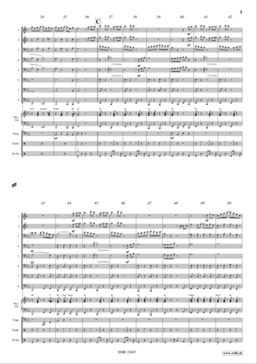 The Entertainer Brass Ensemble scores gallery preview page 5