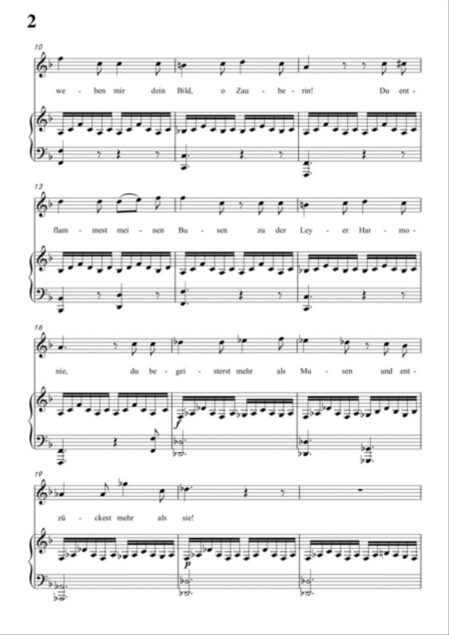 Schubert-Als ich sie errothen sah in F for Vocal and Piano Voice scores gallery preview page 3