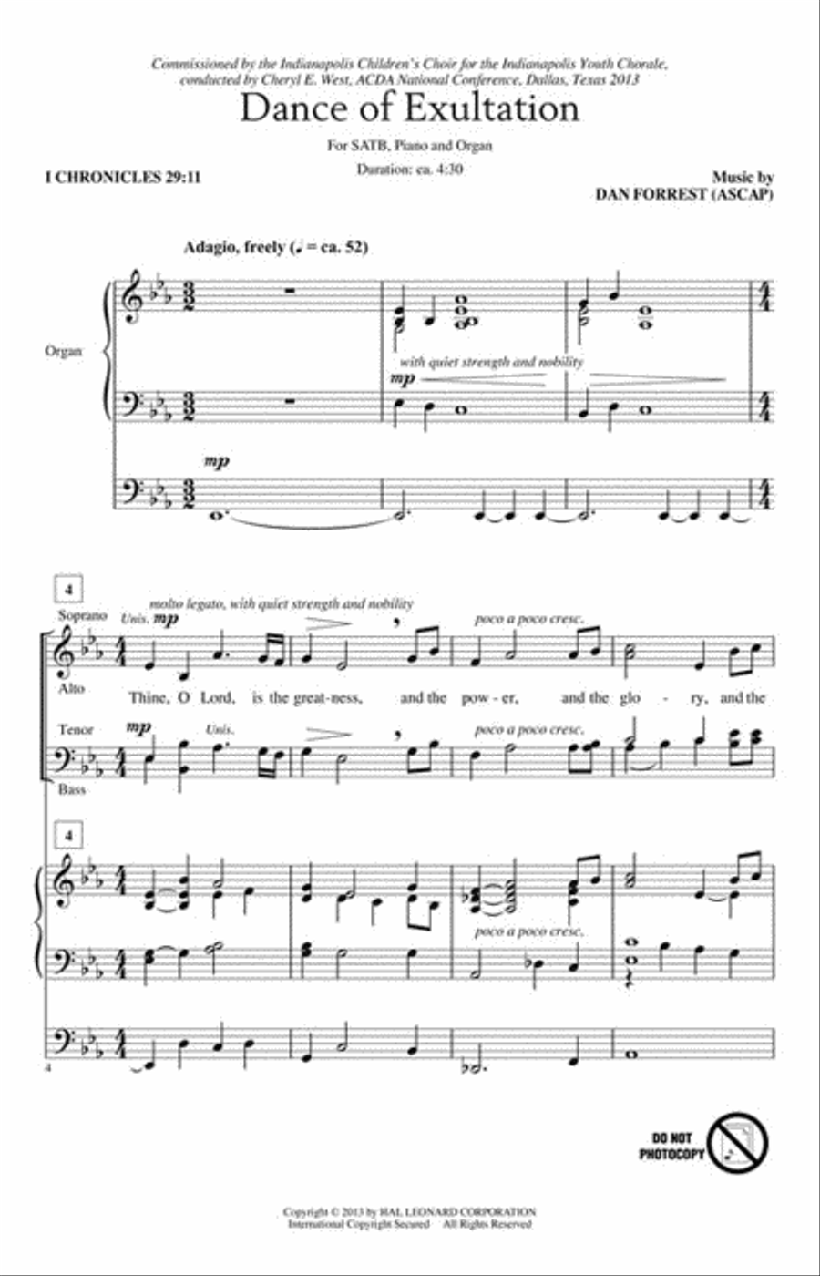 Dance of Exultation 4-Part scores gallery preview page 2