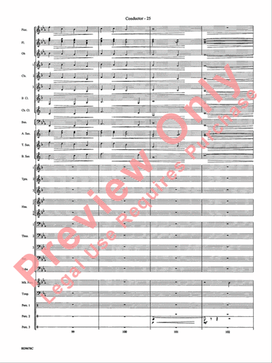 Through the Vulcan's Eye Concert Band scores gallery preview page 28
