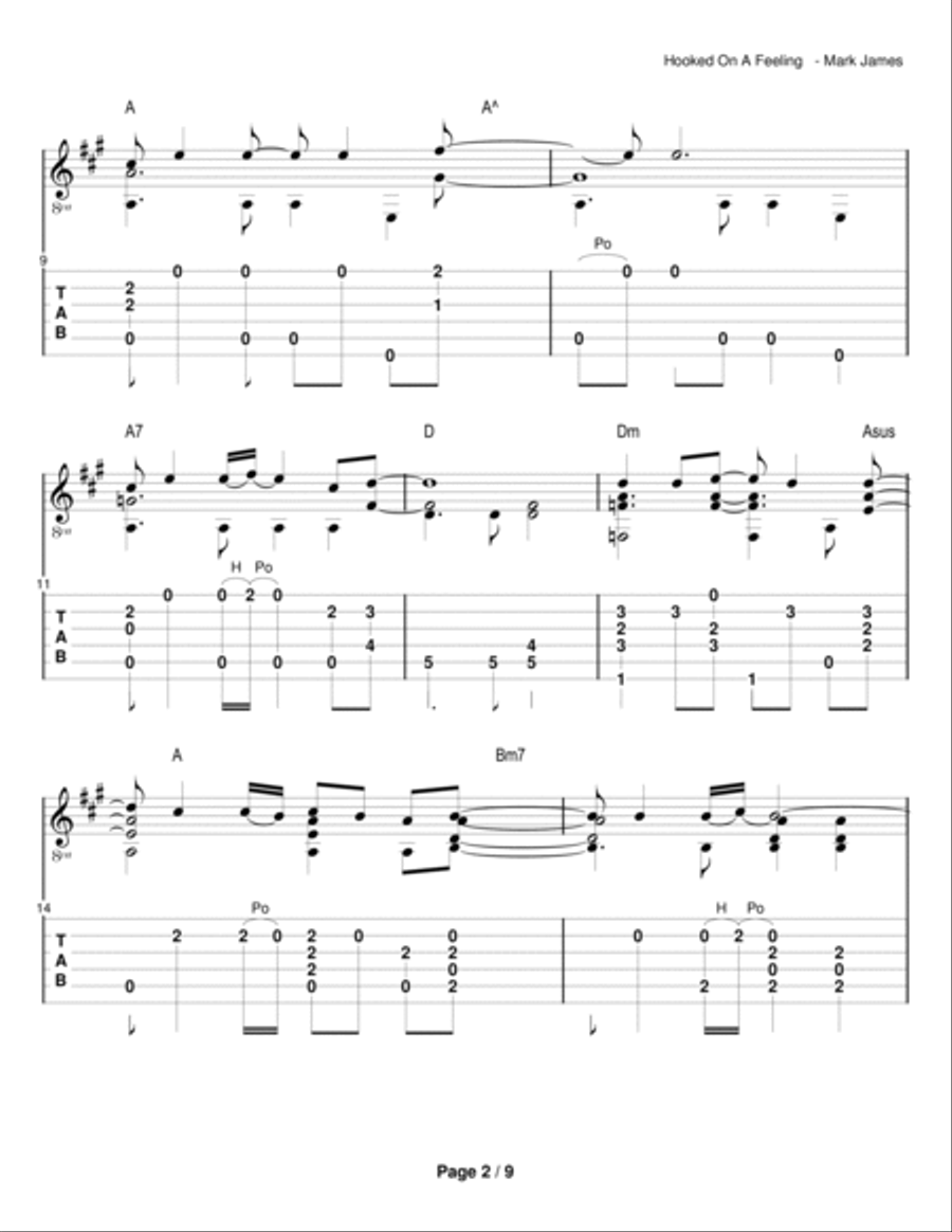 Hooked On A Feeling Electric Guitar scores gallery preview page 2