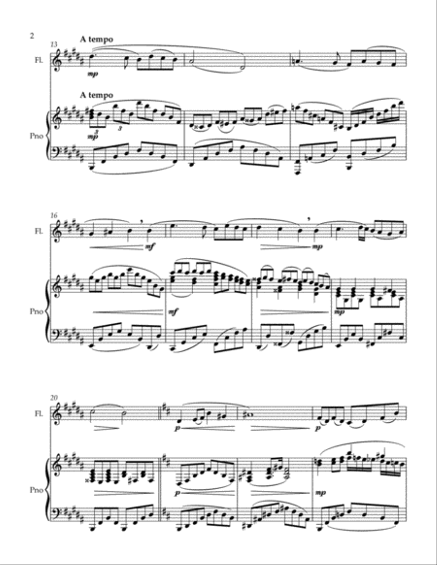 Les Etoiles Noires Les Etoiles Noires Flute Solo scores gallery preview page 2
