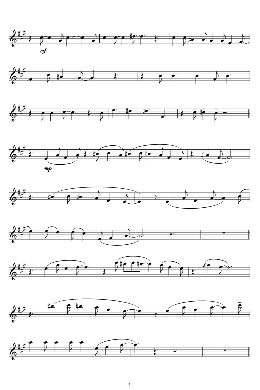 Santa Baby Santa Baby Alto Saxophone scores gallery preview page 2