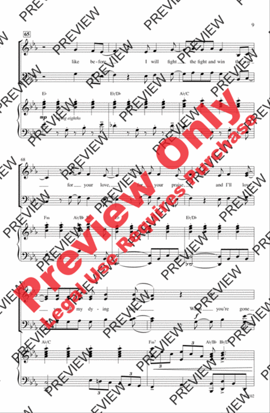 You'll Be Back 4-Part scores gallery preview page 9