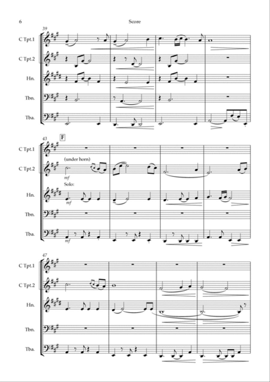 My Heart Will Go On (love Theme From 'titanic') Brass Ensemble scores gallery preview page 6