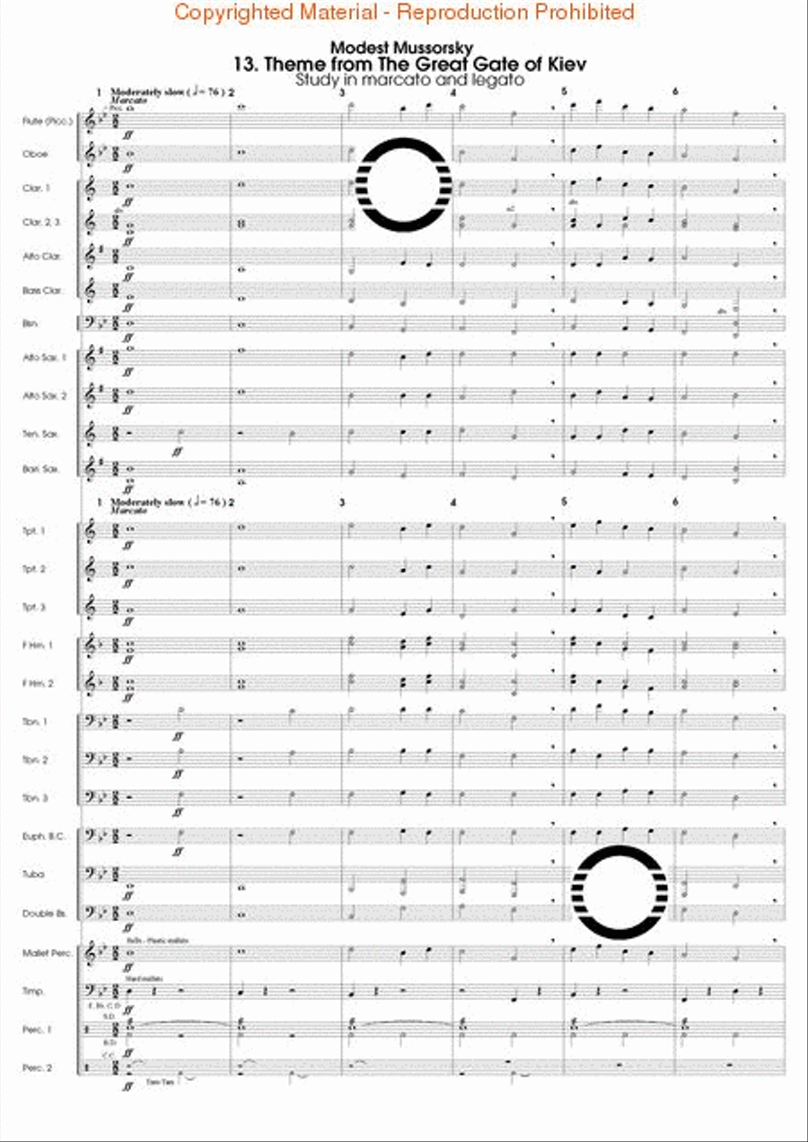 Articulation Studies Concert Band scores gallery preview page 36