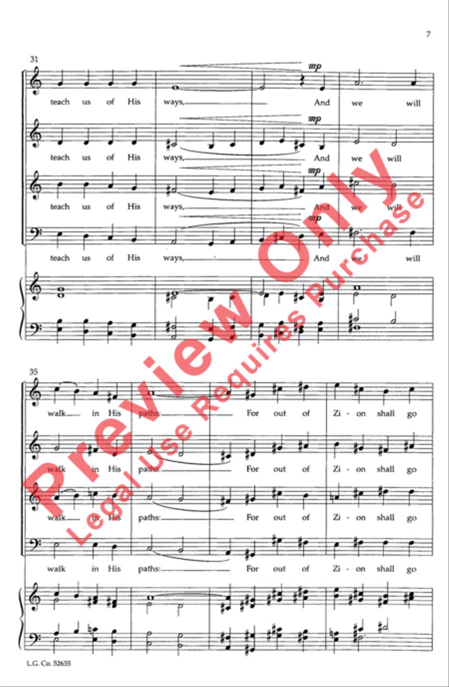 A Prophecy of Peace A Prophecy of Peace 4-Part scores gallery preview page 7