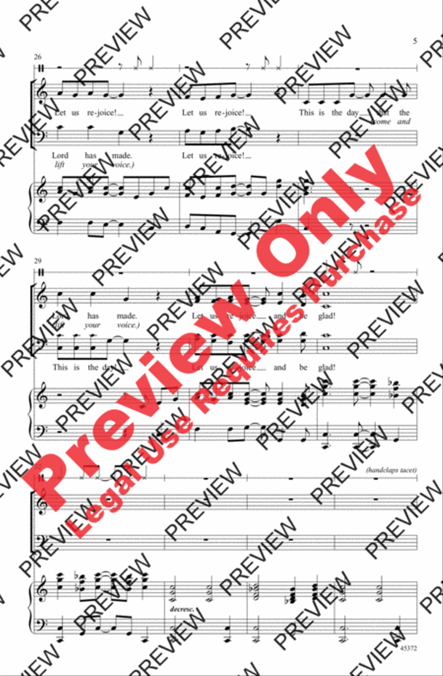 This Is the Day! 4-Part scores gallery preview page 5