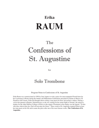 Book cover for The Confessions of St. Augustine for Solo Trombone
