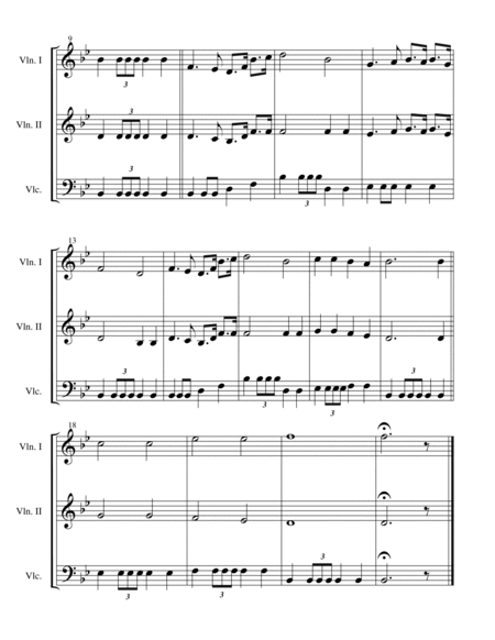 Patriotic Hymns For String Trio - 2 violins and cello