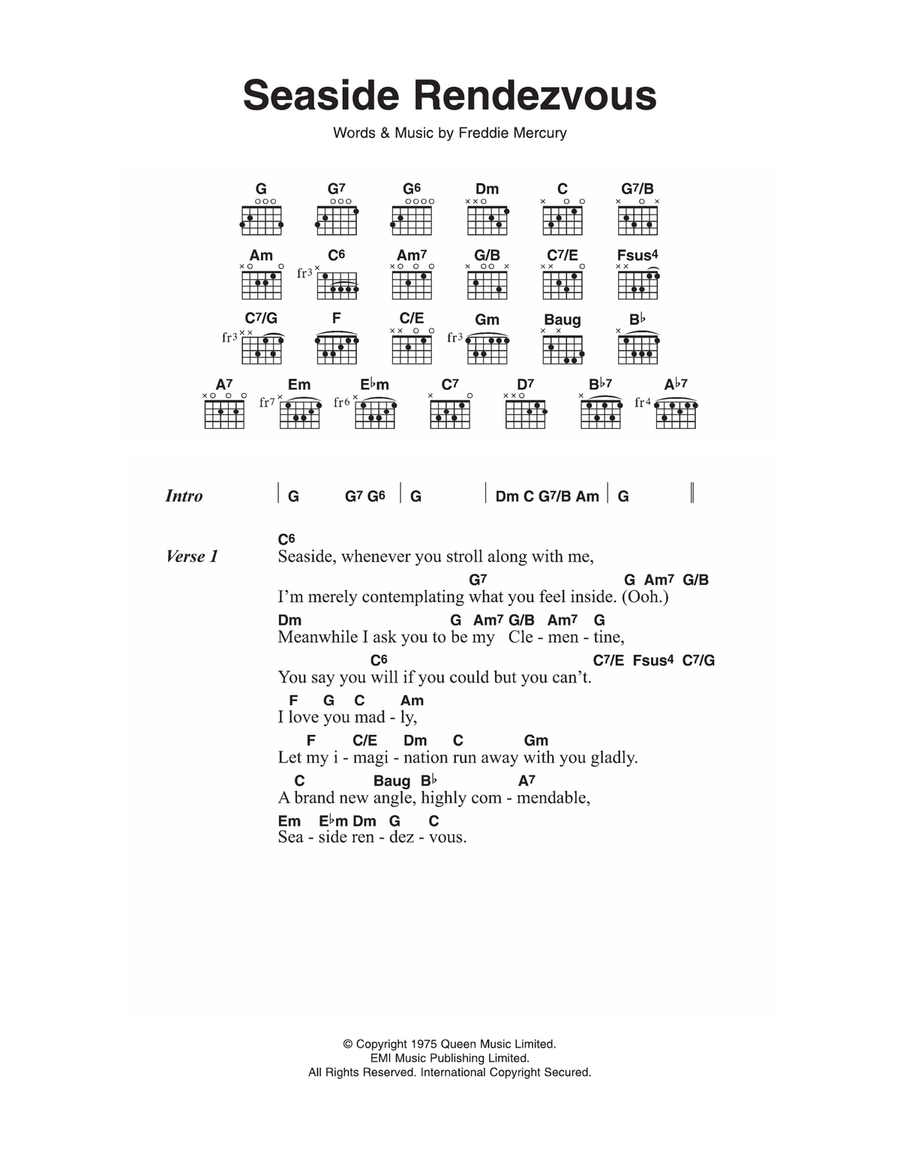 Seaside Rendezvous Acoustic Guitar scores gallery preview page 1