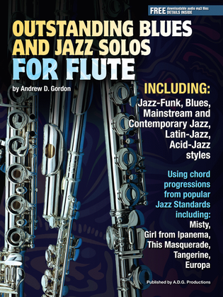 Book cover for Outstanding Blues and Jazz Flute Solos