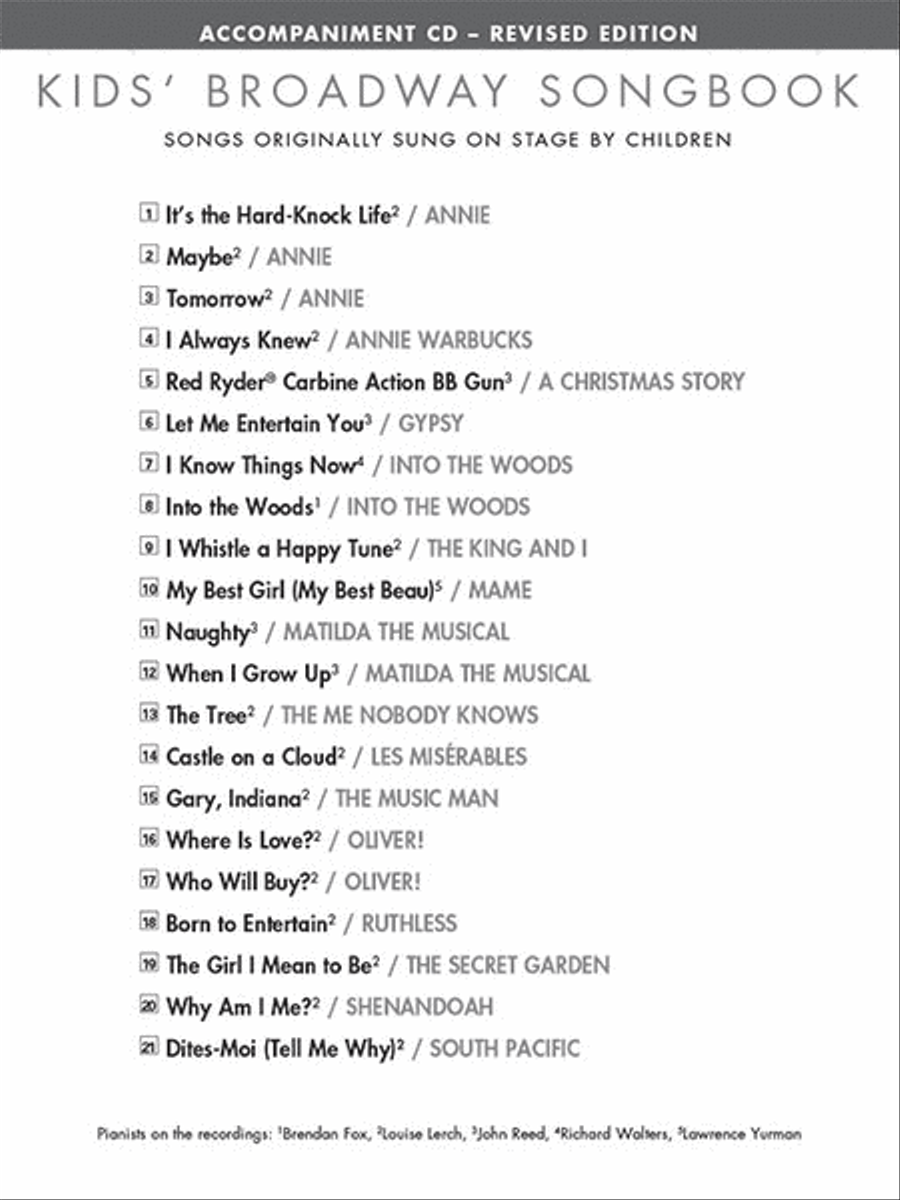 Kids' Broadway Songbook (Accompaniment CD) Voice scores gallery preview page 2