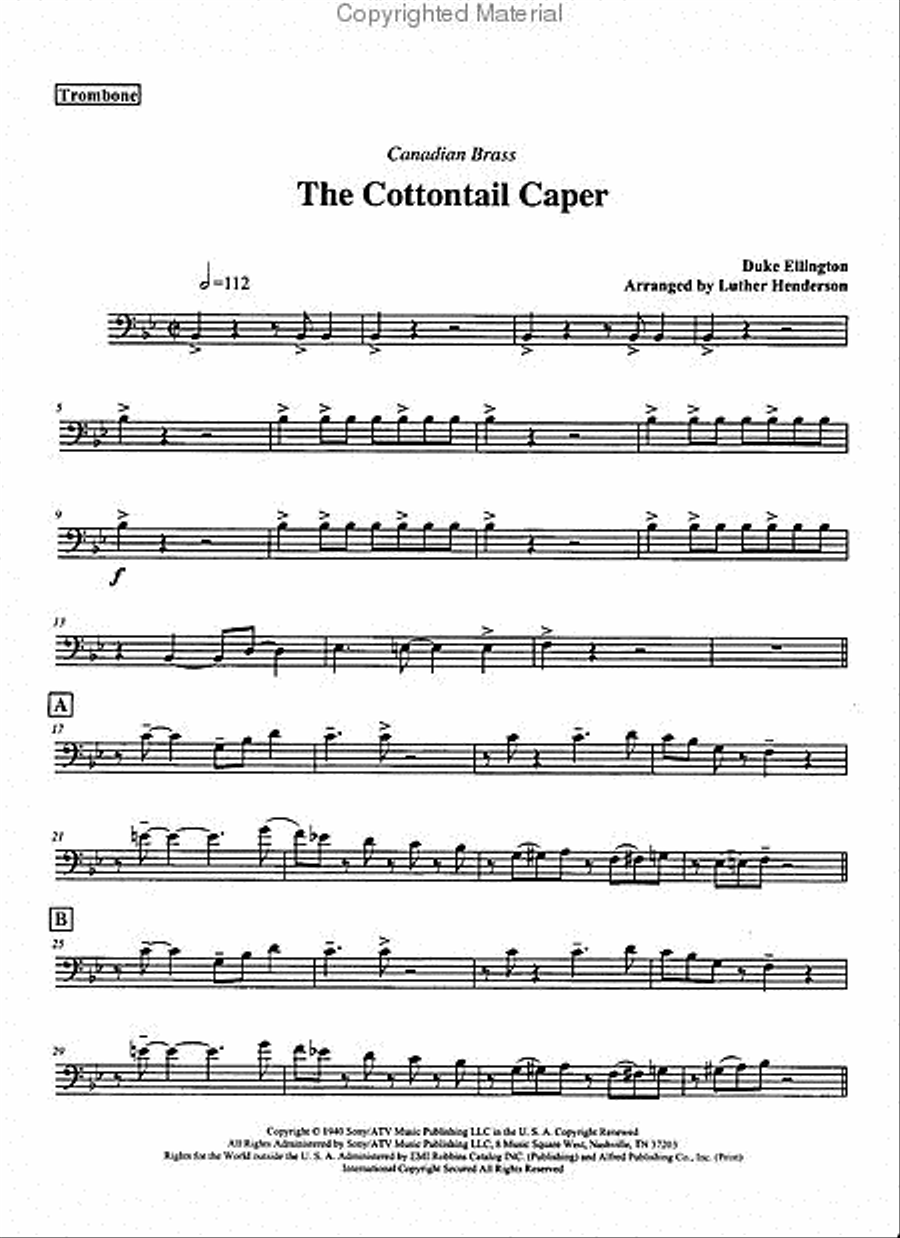 3 Classic Duke Quintets 3 Classic Duke Quintets Brass Quintet scores gallery preview page 4