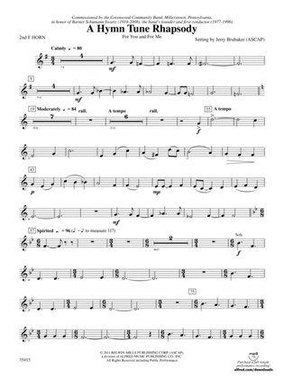 A Hymn Tune Rhapsody: 2nd F Horn