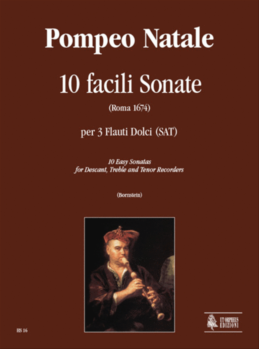 10 Easy Sonatas (Roma 1674) for Descant, Treble and Tenor Recorders Tenor Recorder scores gallery preview page 1
