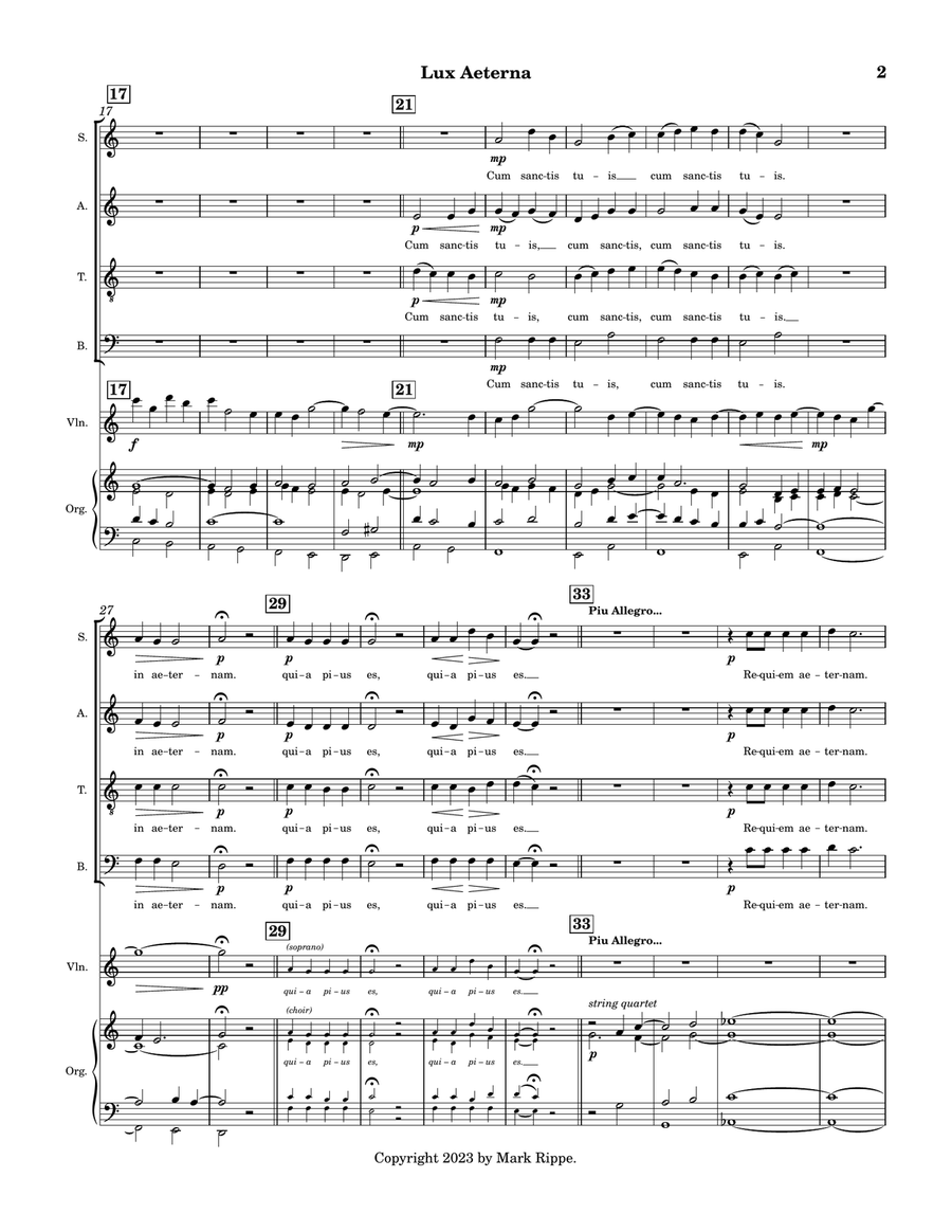 Lux Aeterna (StA C00191) Lux Aeterna (StA C00191) 4-Part scores gallery preview page 3