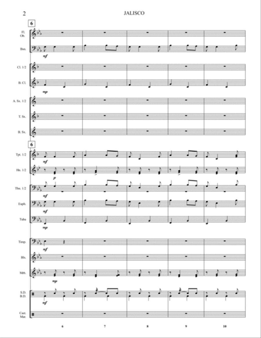 Ay Jalisco, No Te Rajes Concert Band scores gallery preview page 3