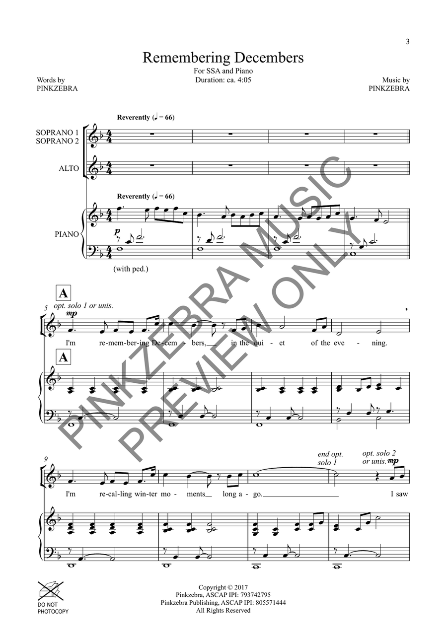 Remembering Decembers (SSA) SSA scores gallery preview page 4