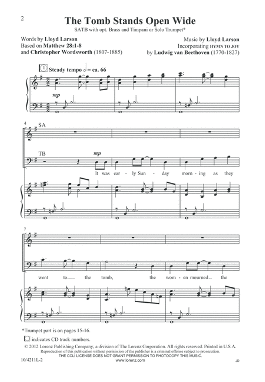 The Tomb Stands Open Wide 4-Part scores gallery preview page 3