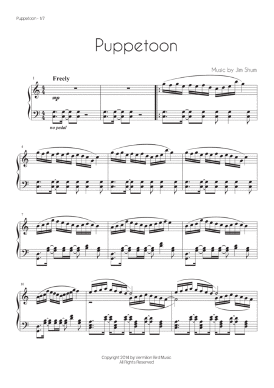 Puppetoon Piano Solo scores gallery preview page 2