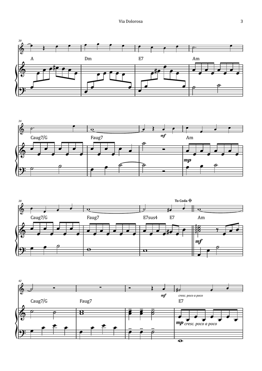 Via Dolorosa Chamber Music scores gallery preview page 3