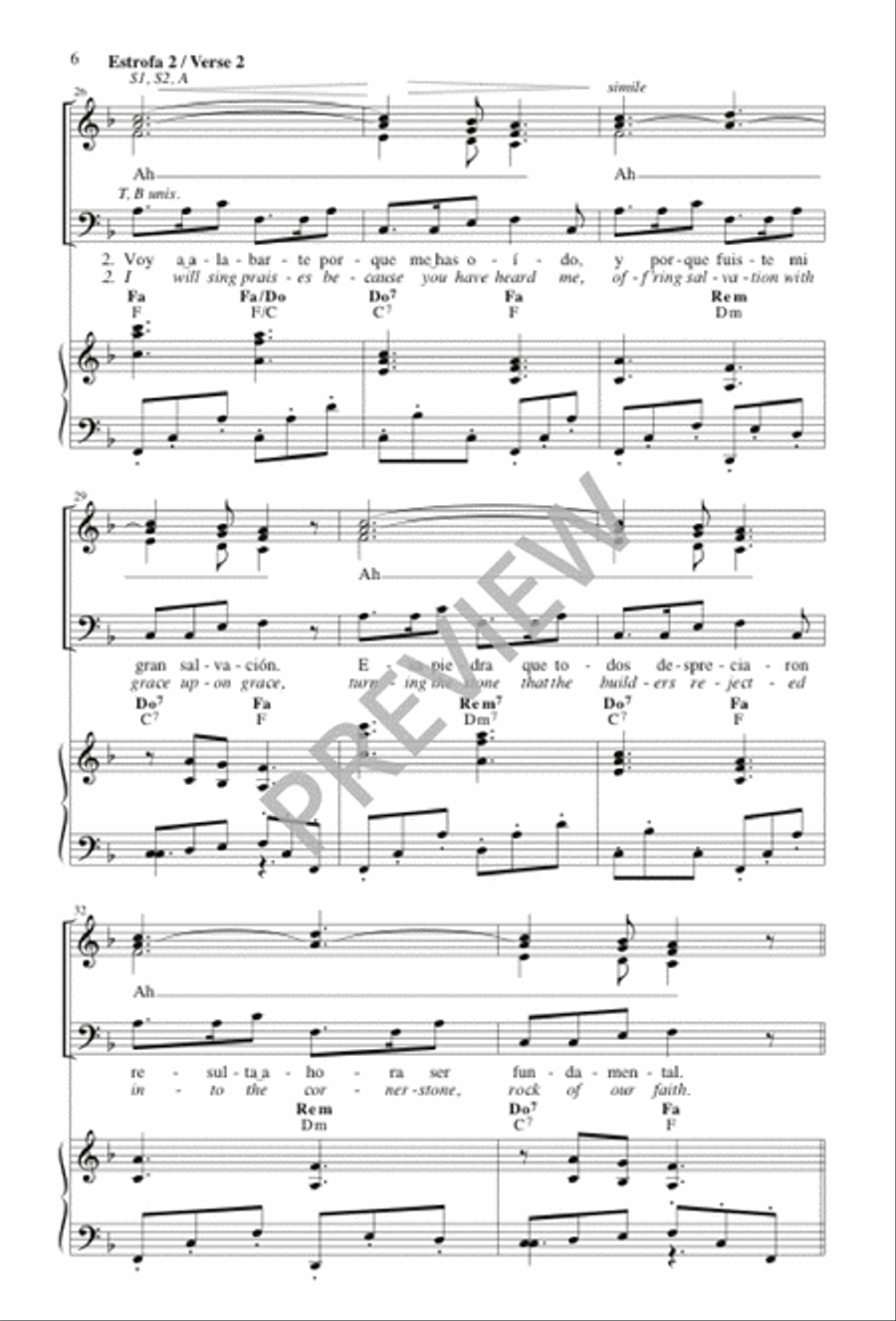 Éste es el día / This Is the Day Choir scores gallery preview page 6