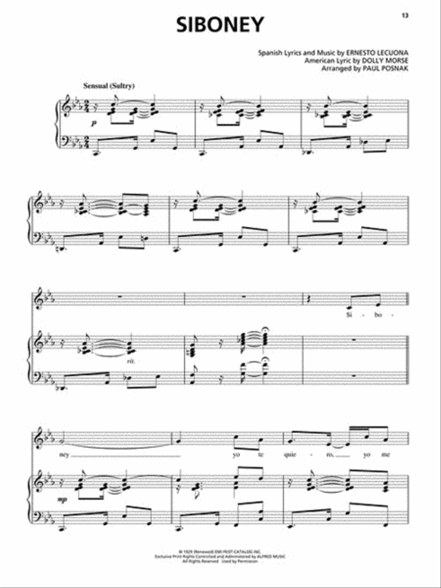 Ernesto Lecuona - To Lecuona with Love Piano, Vocal scores gallery preview page 4