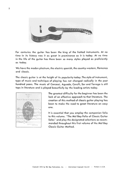 Classic Guitar Method, Volume 1 image number null