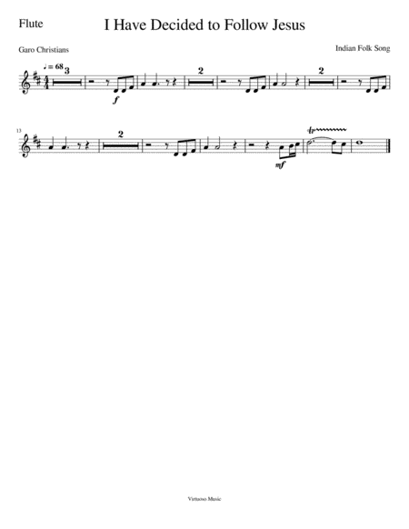 No Rehearsal Music: I Have Decided (Easy Arrangement) image number null
