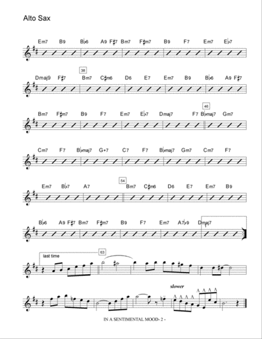 In A Sentimental Mood Jazz Ensemble scores gallery preview page 3