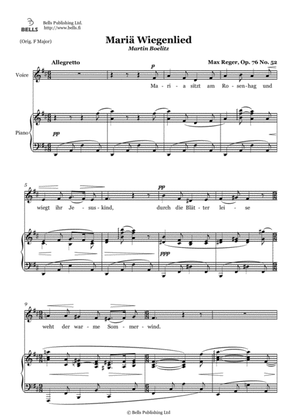 Maria Wiegenlied, Op. 76 No. 52 (D Major)