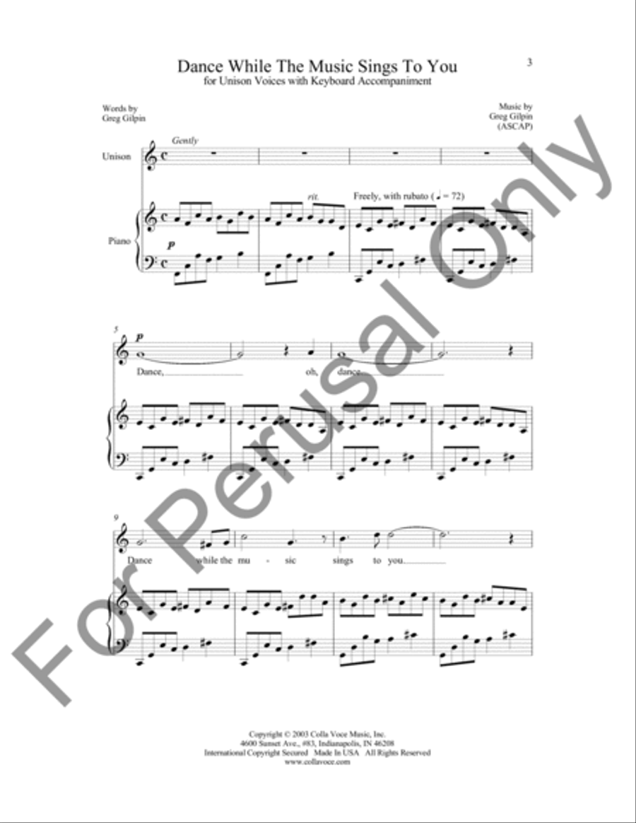 Dance While The Music Sings To You SA scores gallery preview page 2