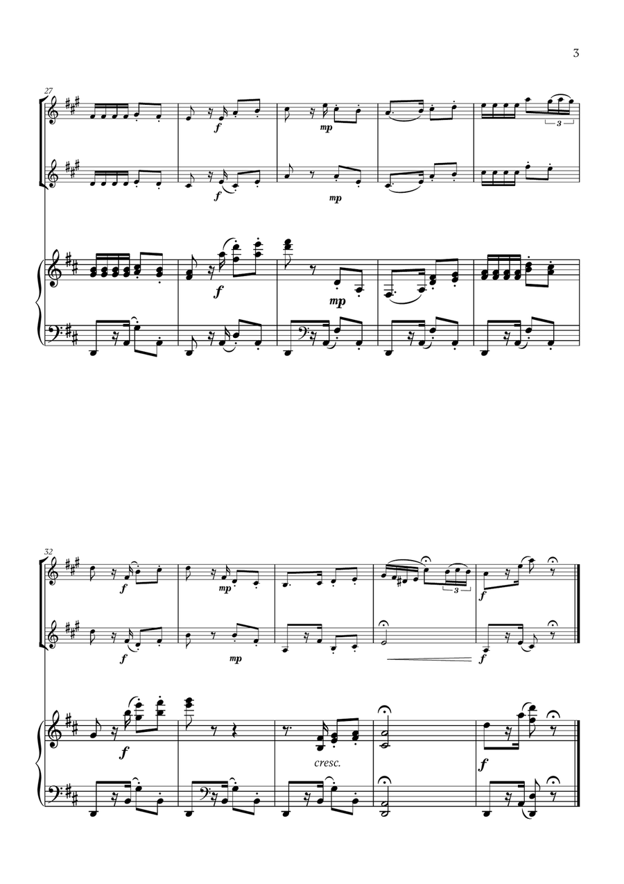 Habanera (from Carmen) (for French Horn Duet and Piano) Brass Duet scores gallery preview page 3