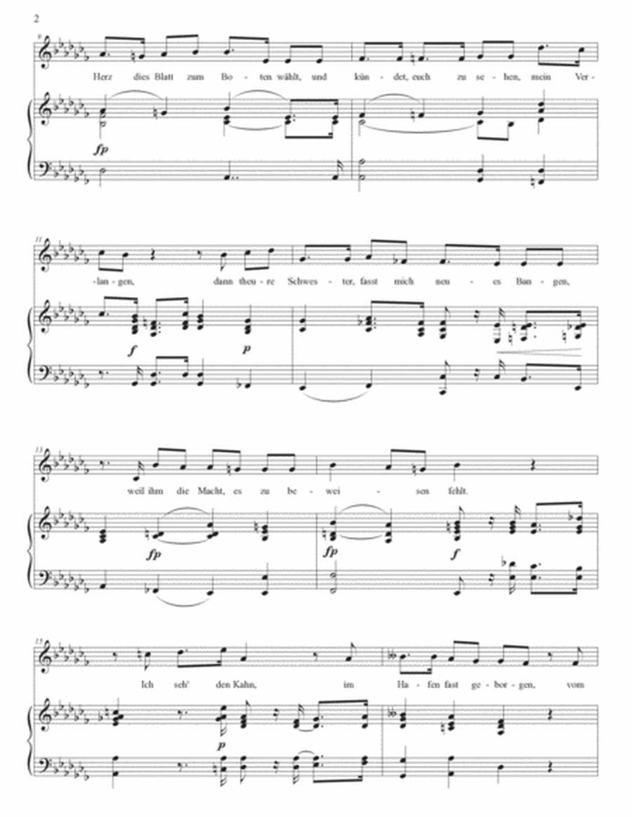 SCHUMANN: An die Königin Elisabeth, Op. 135 no. 3 (transposed to A-flat minor)