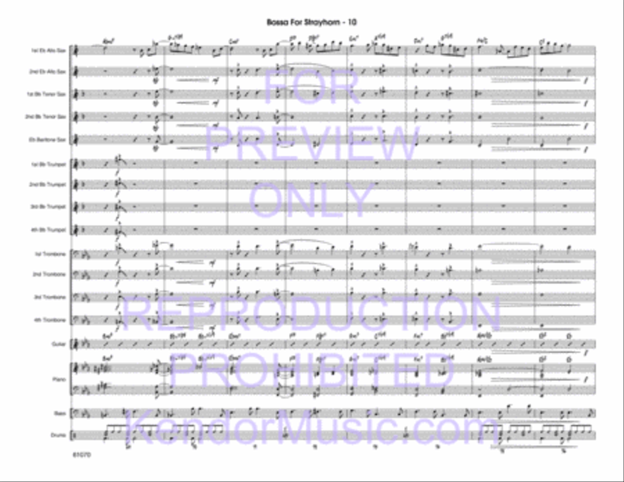 Bossa For Strayhorn Jazz Ensemble scores gallery preview page 11