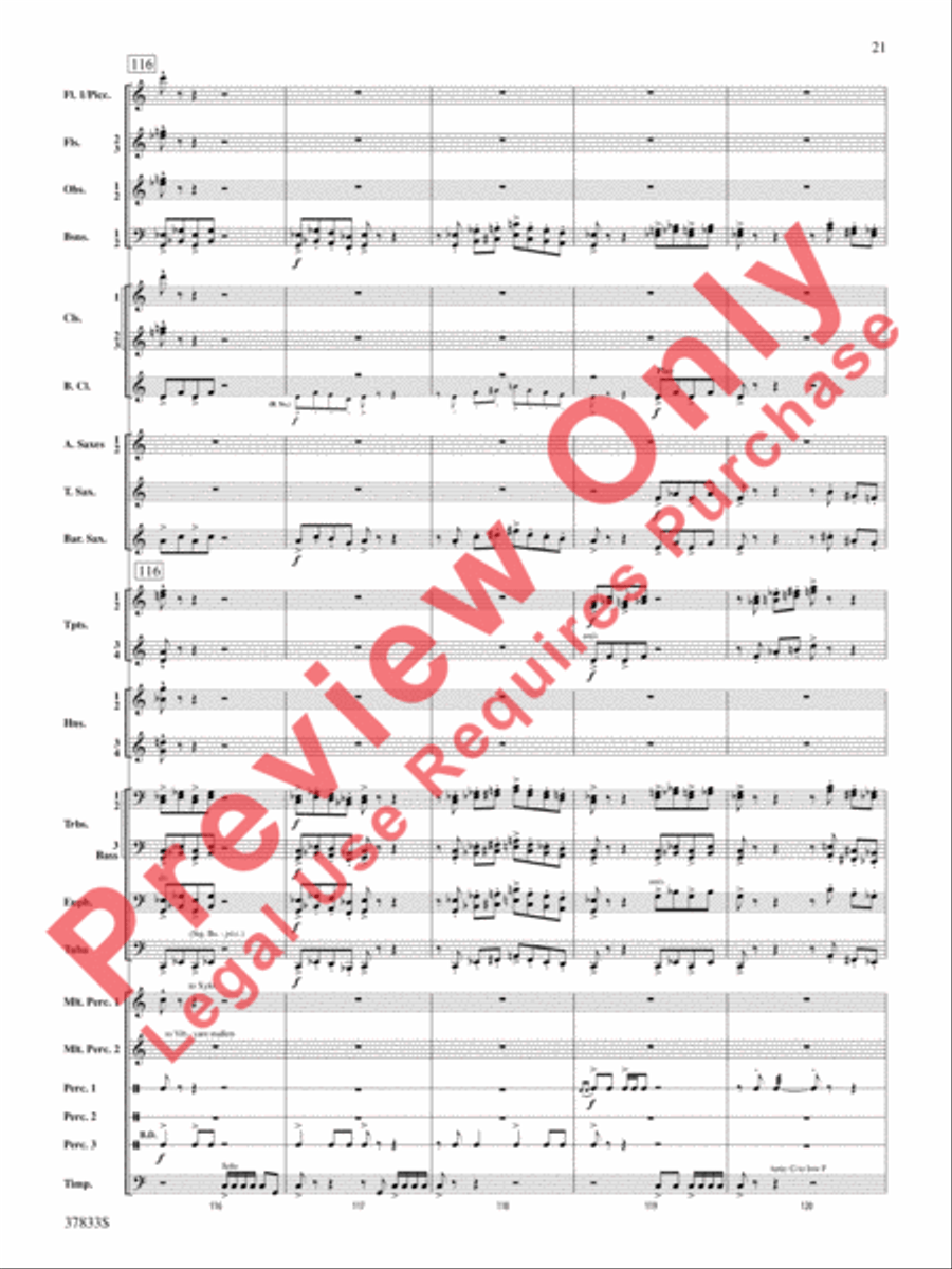 Symphonic Essay Concert Band scores gallery preview page 22