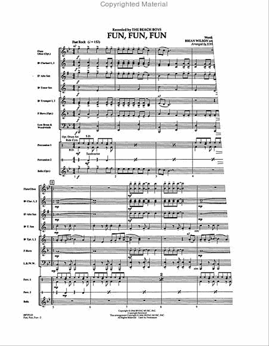 Fun, Fun, Fun Concert Band scores gallery preview page 2