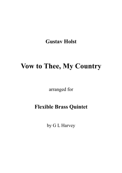 Vow to Thee, My Country (Flexible Brass Quintet) image number null