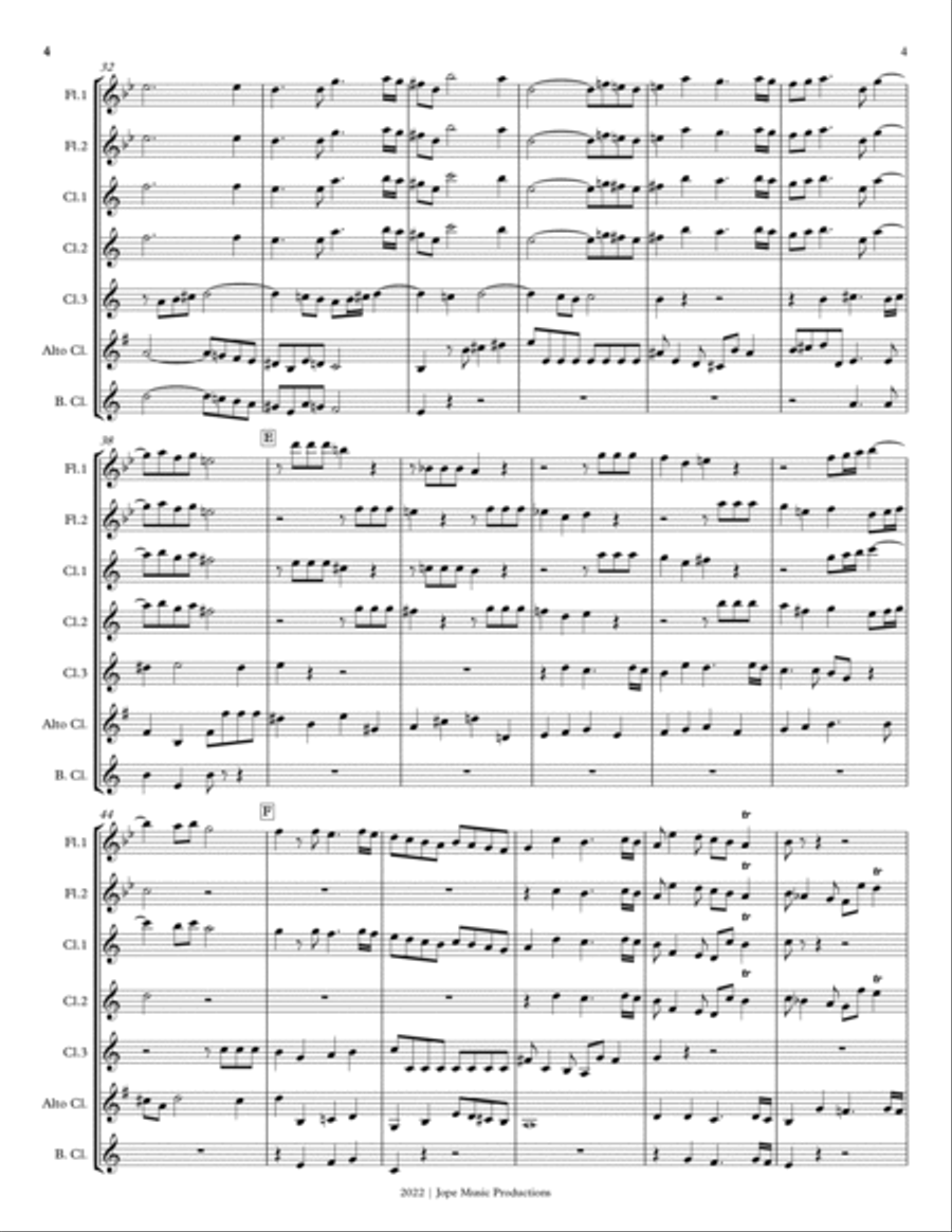Fugue in G Major - G.F. Händel Woodwind Ensemble scores gallery preview page 4