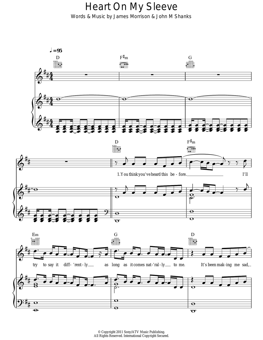 Heart On My Sleeve Heart On My Sleeve Acoustic Guitar scores gallery preview page 1