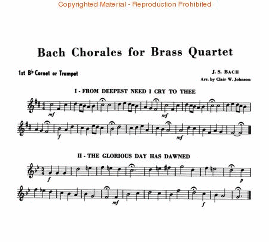 Bach Chorales for Brass Quartet