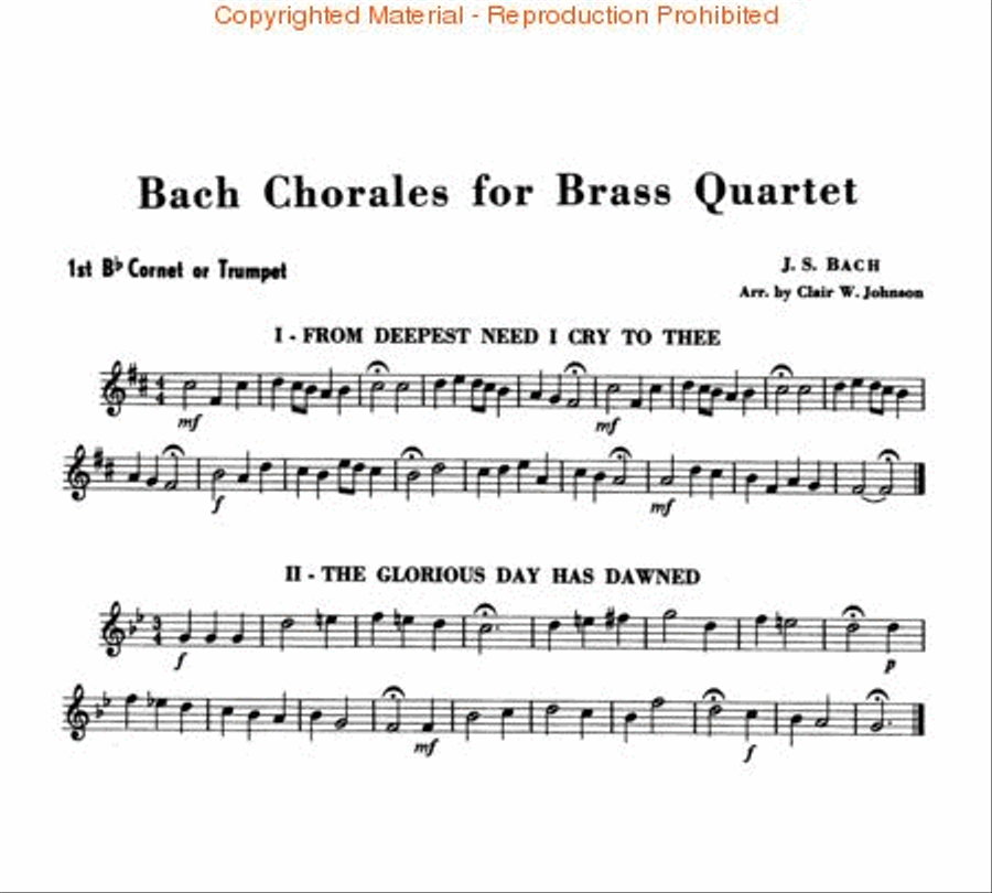 Bach Chorales for Brass Quartet