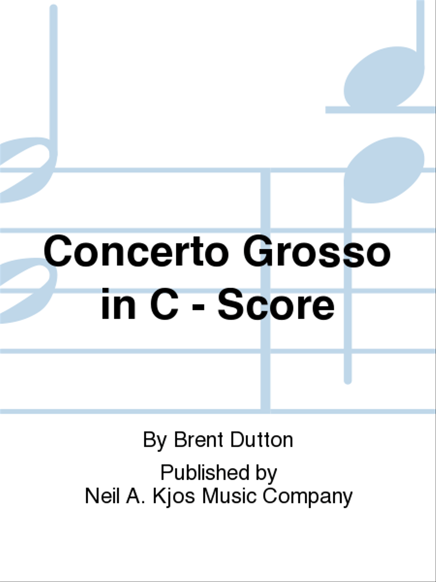 Concerto Grosso in C - Score Score scores gallery preview page 1