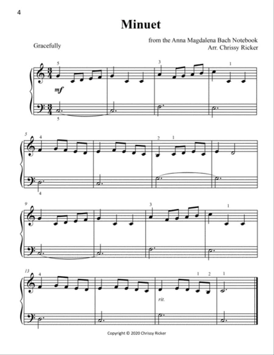 Easy Classical Favorites - 12 Arrangements for Elementary Pianists Easy Piano scores gallery preview page 4