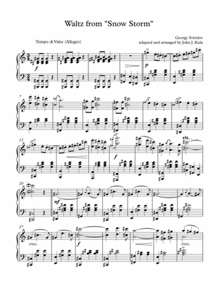 Waltz from "Snow Storm" - Advanced Piano