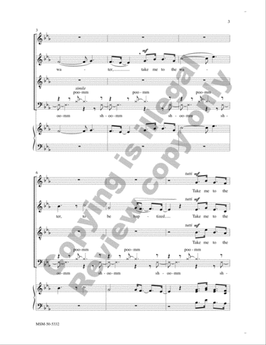 Take Me to the Water Divisi scores gallery preview page 3