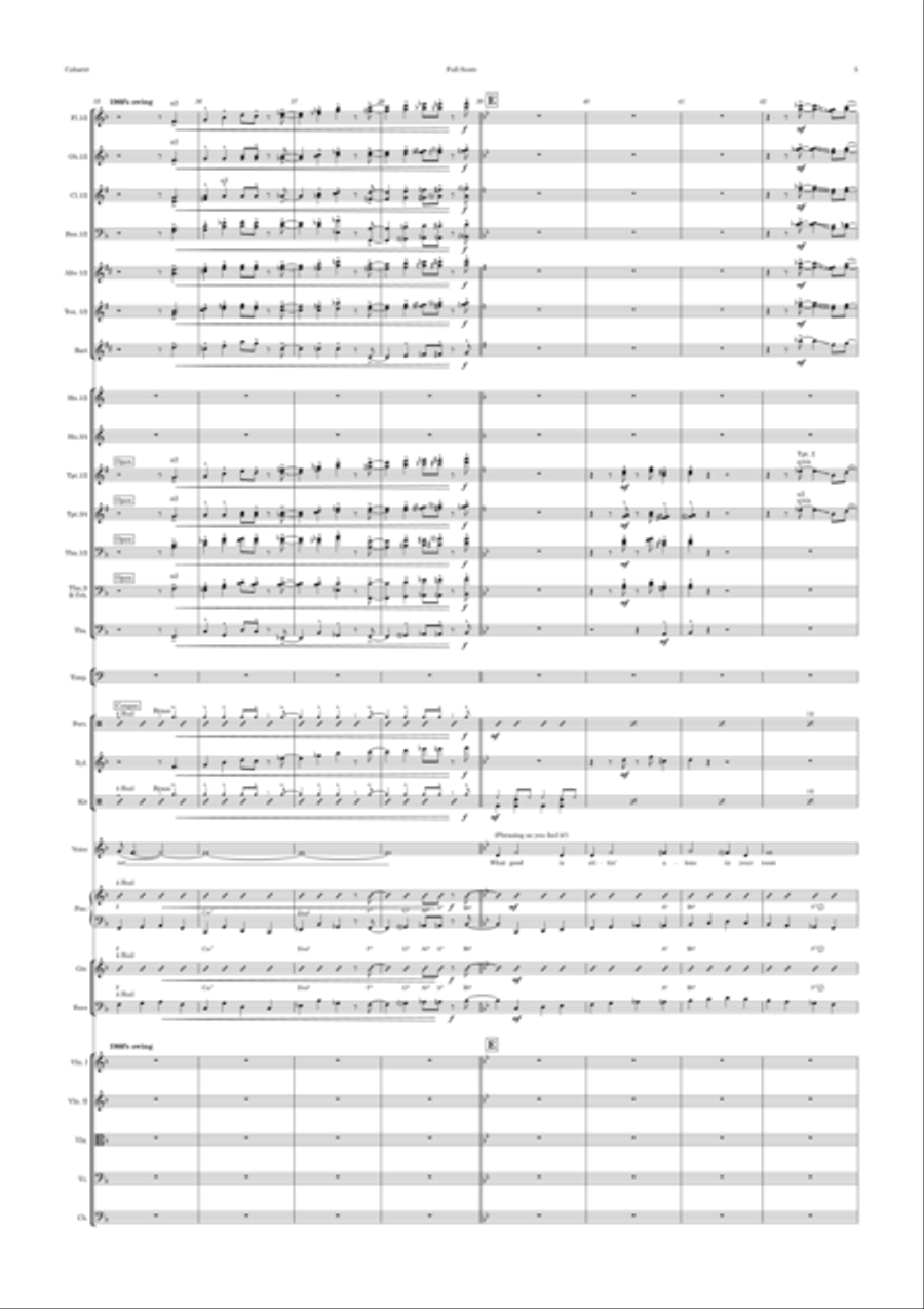 Cabaret Cabaret Full Orchestra scores gallery preview page 5