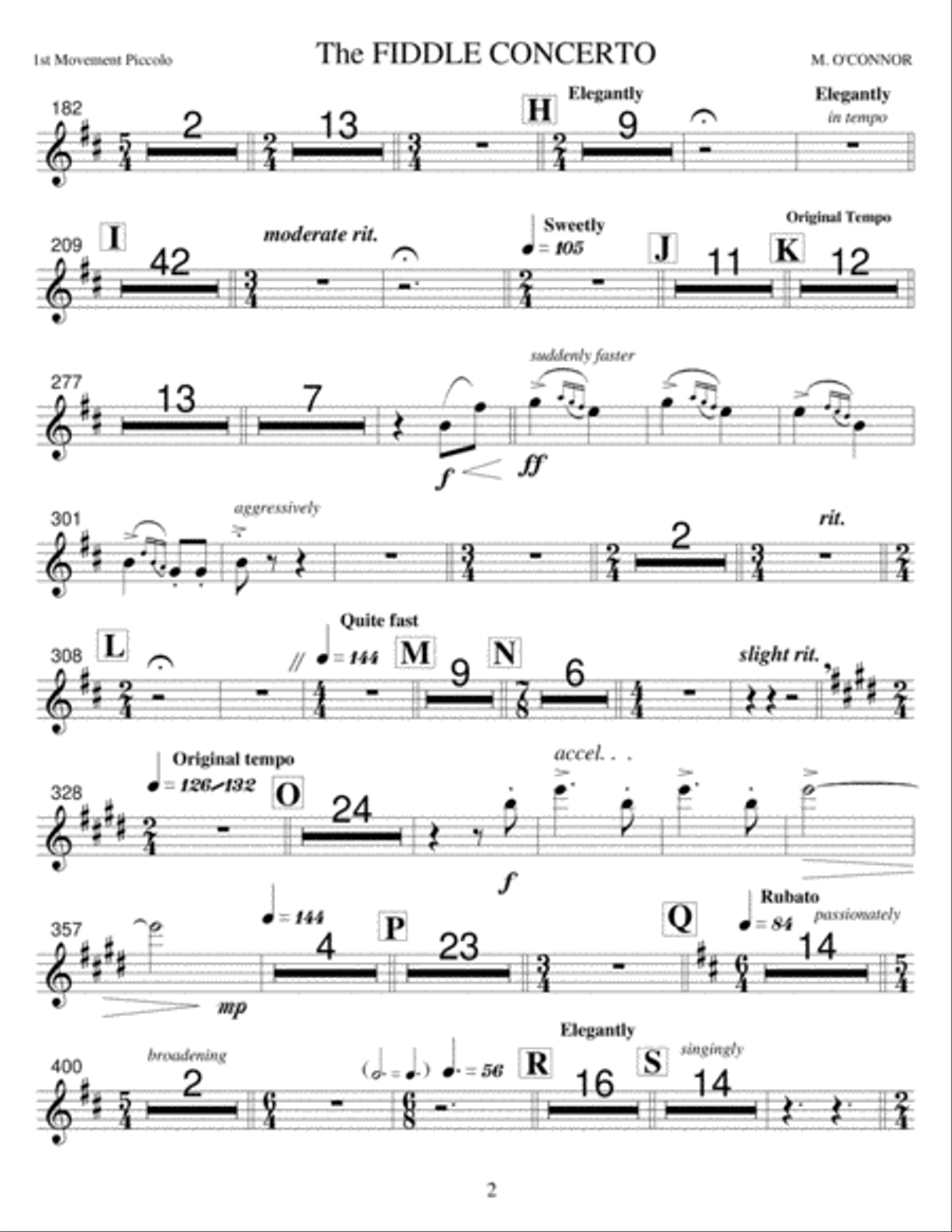 The Fiddle Concerto (wind parts – violin and symphony orchestra) image number null