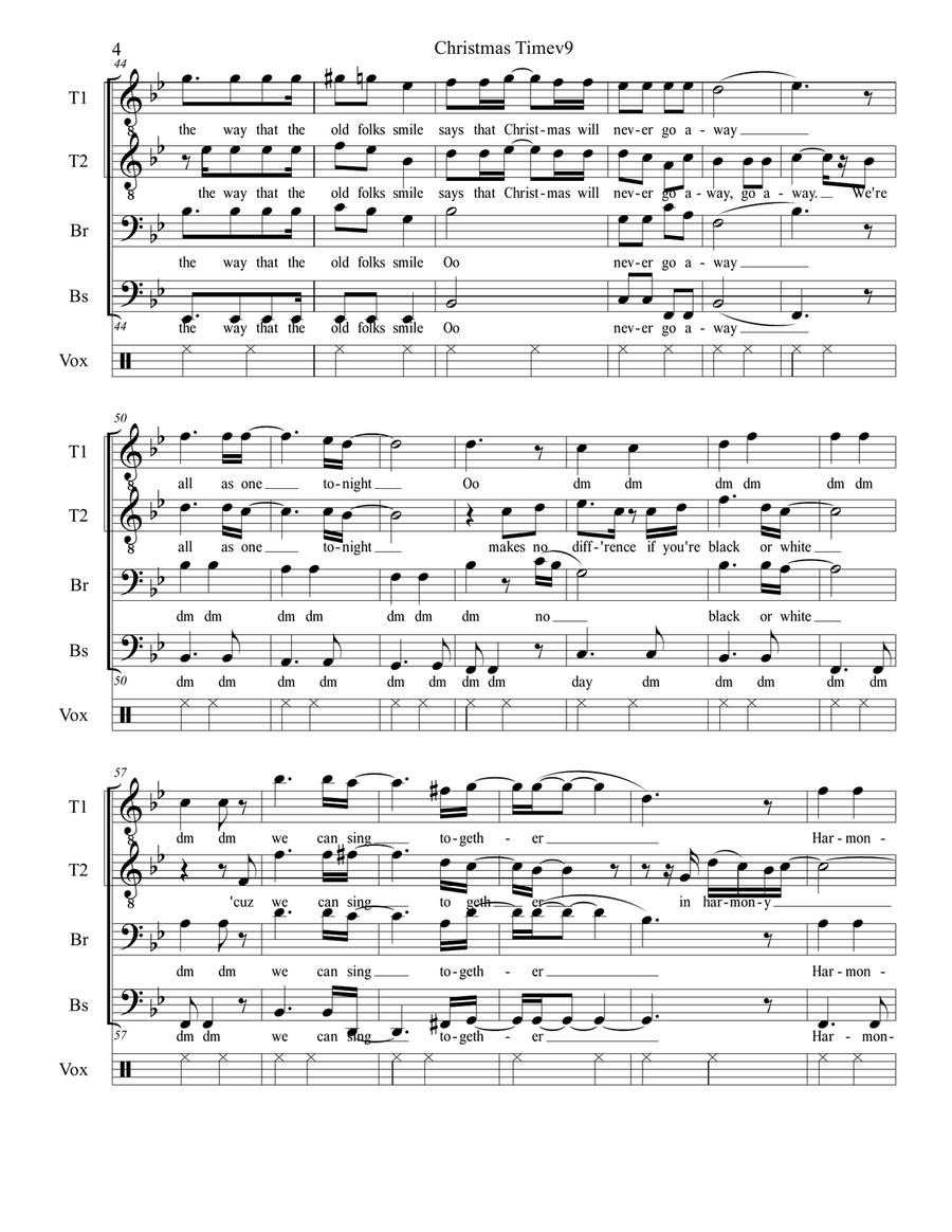 Christmas Time TTBB scores gallery preview page 5